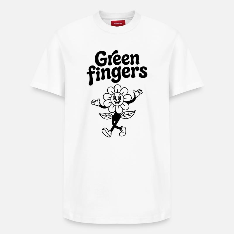 Gartenarbeit - Relaxed Unisex Supima Cotton T-Shirt – von SPREAD - Weiß