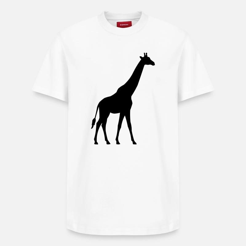 Giraffe - Relaxed Unisex Supima Cotton T-Shirt – by SPREAD - white