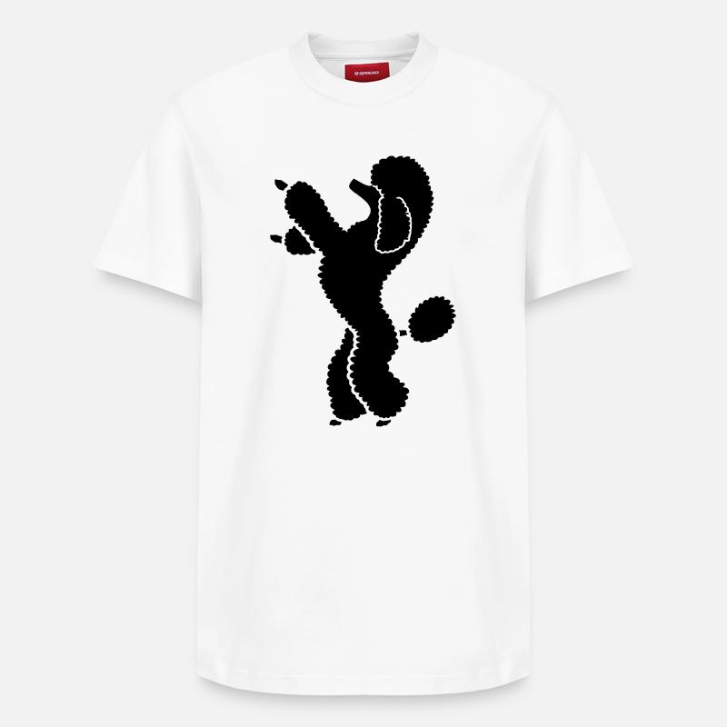 Caniche caniche - T-shirt unisexe décontracté en coton Supima – de SPREAD - blanc