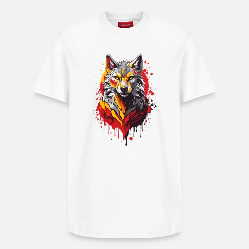 Loup Cool - T-shirt unisexe décontracté en coton Supima – de SPREAD - blanc