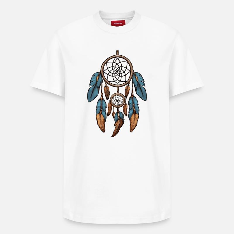 Traumfänger - Relaxed Unisex Supima Cotton T-Shirt – von SPREAD - Weiß