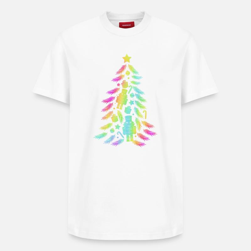 Casse-noisette sapin de Noël - T-shirt unisexe décontracté en coton Supima – de SPREAD - blanc
