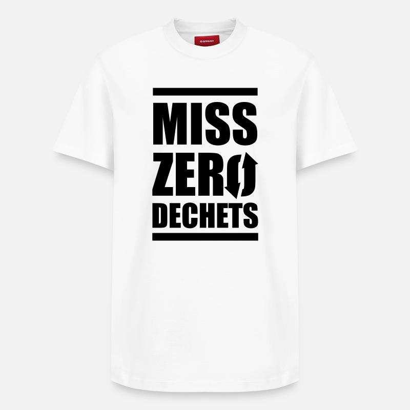 Miss Zero Dechet - T-shirt unisexe décontracté en coton Supima – de SPREAD - blanc