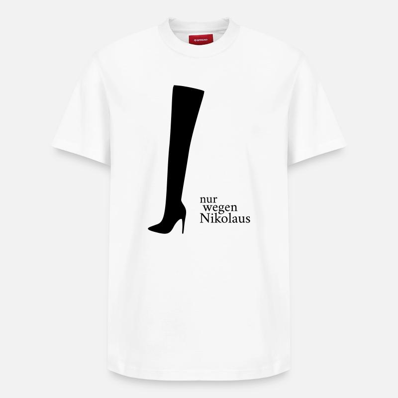 À cause de Saint-Nicolas - T-shirt unisexe décontracté en coton Supima – de SPREAD - blanc