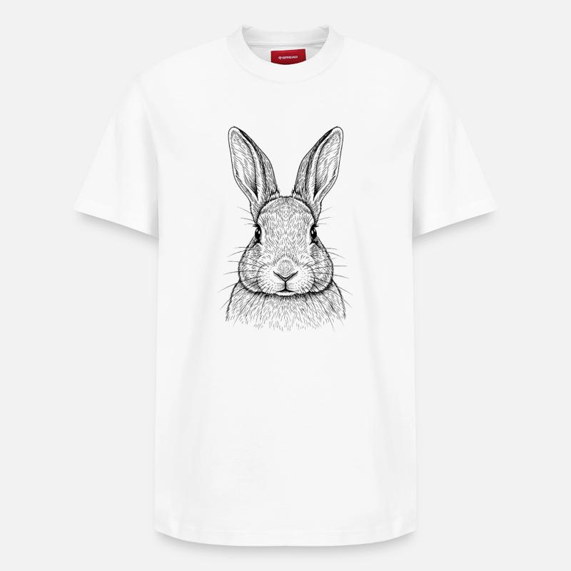 Lapin Lapin - T-shirt unisexe décontracté en coton Supima – de SPREAD - blanc