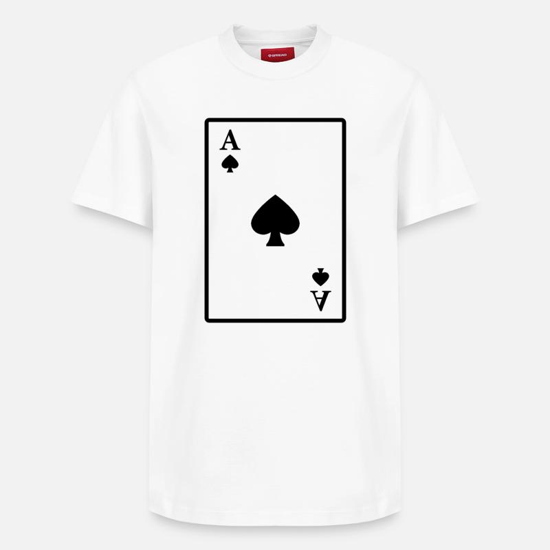 As de pique - T-shirt unisexe décontracté en coton Supima – de SPREAD - blanc