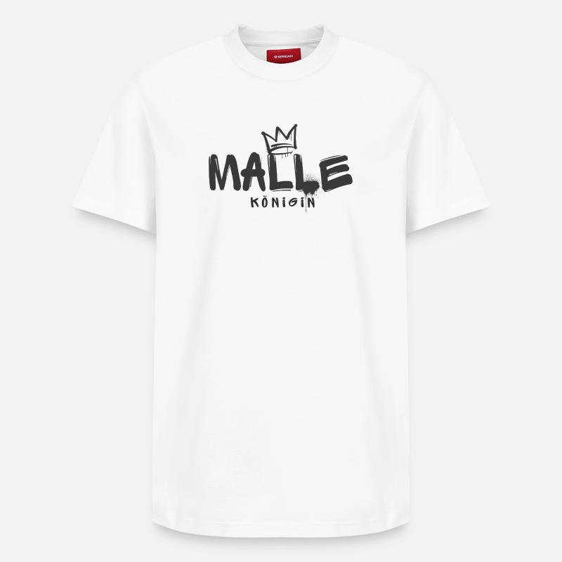 Malle Queen - T-shirt unisexe décontracté en coton Supima – de SPREAD - blanc