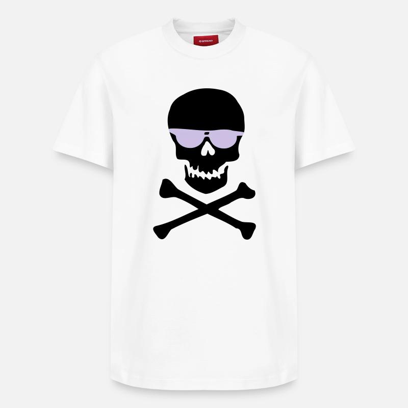 Piratl_mit_brille - T-shirt unisexe décontracté en coton Supima – de SPREAD - blanc