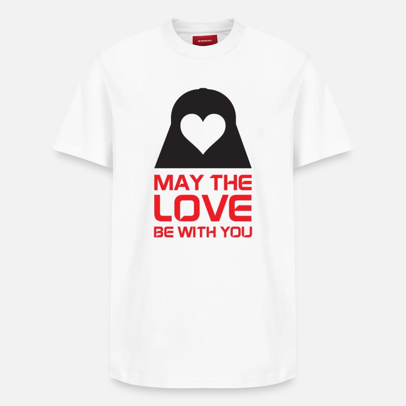 Que l'amour soit avec toi - T-shirt unisexe décontracté en coton Supima – de SPREAD - blanc