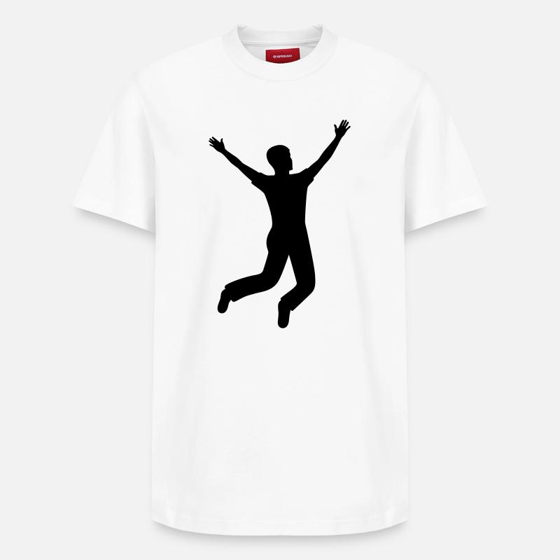 Freudensprung machen - Relaxed Unisex Supima Cotton T-Shirt – von SPREAD - Weiß