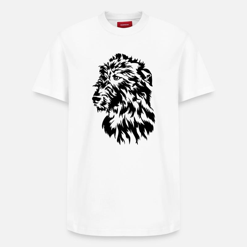 Tête de lévrier irlandais - T-shirt unisexe décontracté en coton Supima – de SPREAD - blanc