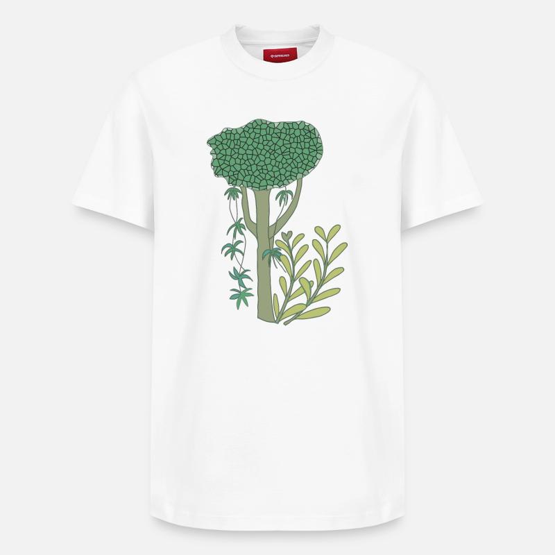 Jungle - T-shirt unisexe décontracté en coton Supima – de SPREAD - blanc