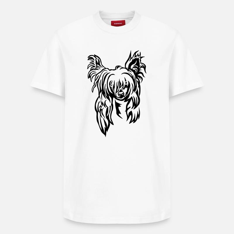 Tête à crête chinoise - T-shirt unisexe décontracté en coton Supima – de SPREAD - blanc