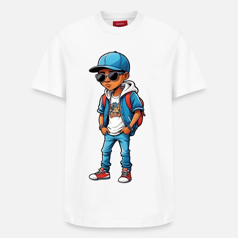 Cool Dessin Animé Adolescent - T-shirt unisexe décontracté en coton Supima – de SPREAD - blanc