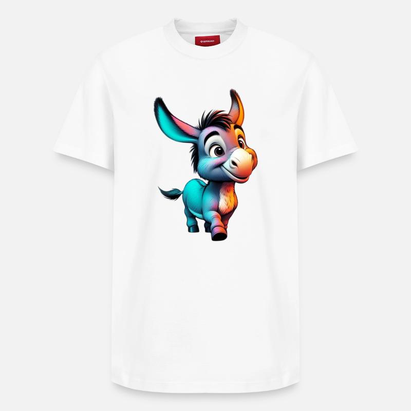 Esel Esel Schnuller Maultier - Relaxed Unisex Supima Cotton T-Shirt – von SPREAD - Weiß