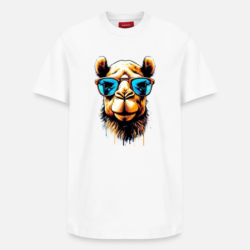 Kamel - Relaxed Unisex Supima Cotton T-Shirt – von SPREAD - Weiß