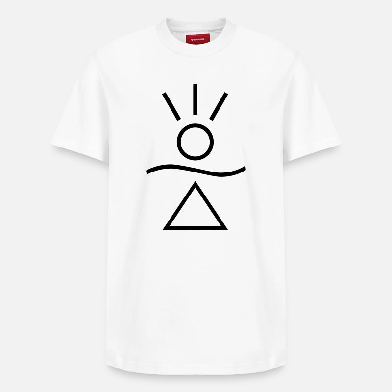 Honnaua - Das Amulett des Glücks - Relaxed Unisex Supima Cotton T-Shirt – von SPREAD - Weiß