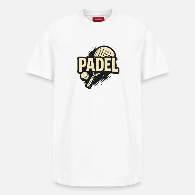 Padel Kraft Logo - Relaxed Unisex Supima Cotton T-Shirt – von SPREAD - Weiß