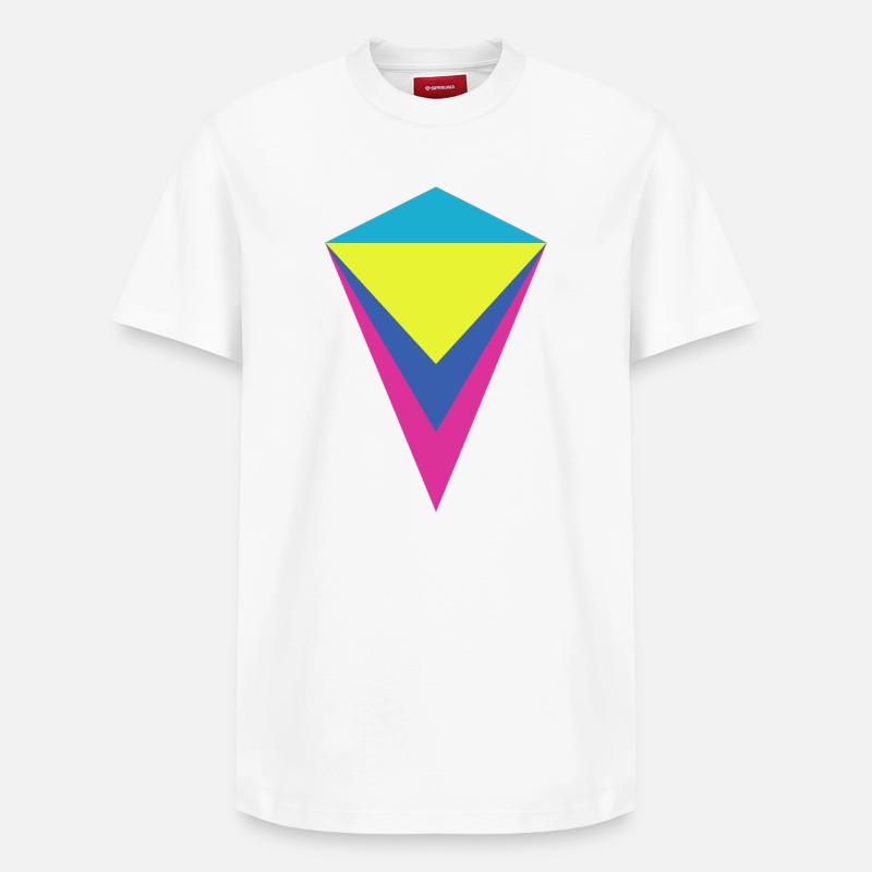 Diamant néon multi-couches - T-shirt unisexe décontracté en coton Supima – de SPREAD - blanc