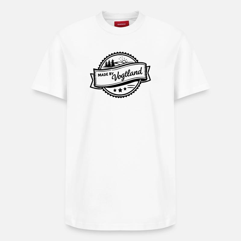 Fabriqué par Vogtland - T-shirt unisexe décontracté en coton Supima – de SPREAD - blanc