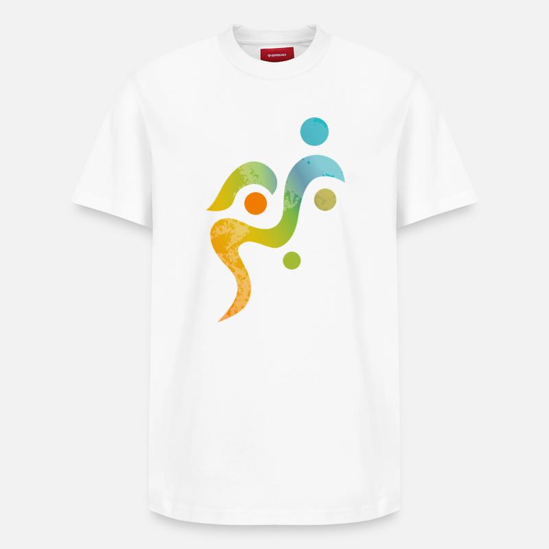 Yoga design_27 - T-shirt unisexe décontracté en coton Supima – de SPREAD - blanc
