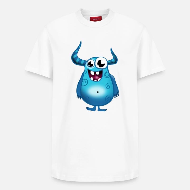 monstre - T-shirt unisexe décontracté en coton Supima – de SPREAD - blanc