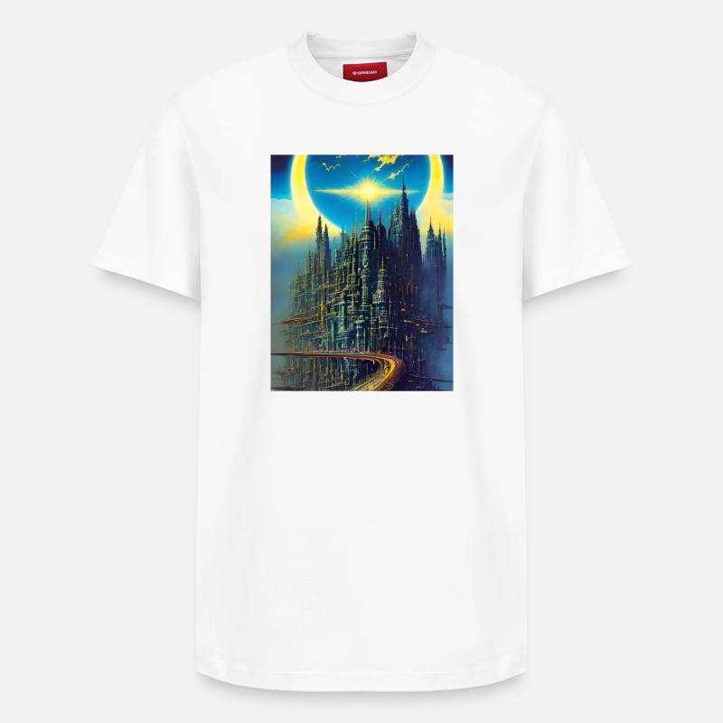 Ciel étoilé - T-shirt unisexe décontracté en coton Supima – de SPREAD - blanc