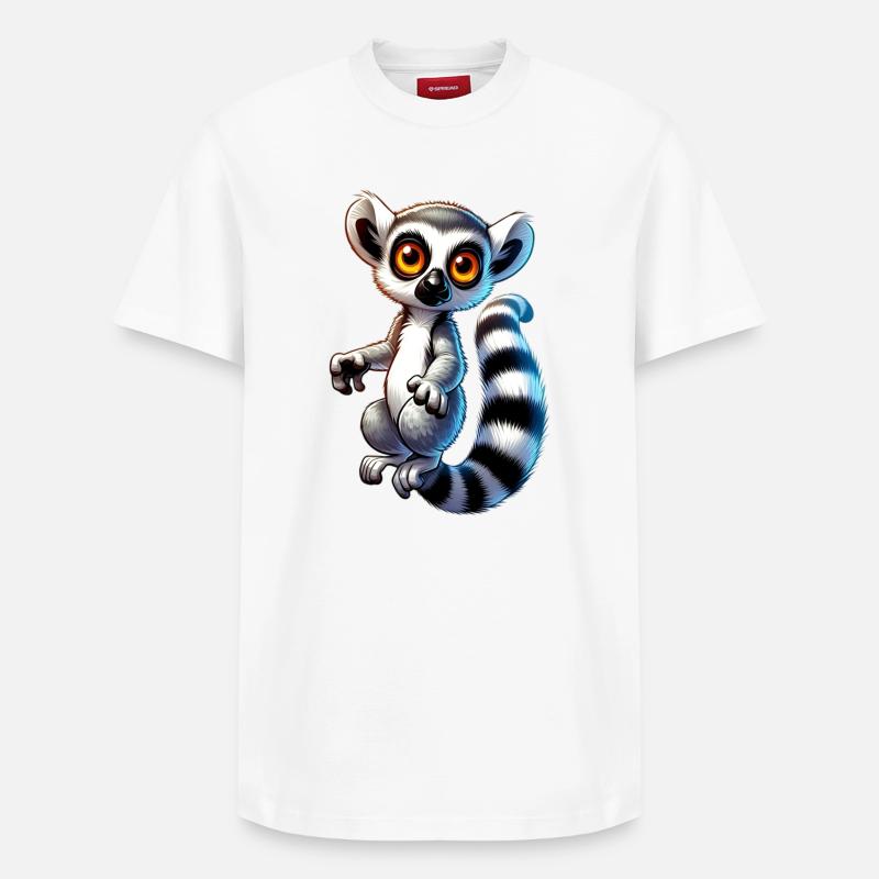 Lémurien - T-shirt unisexe décontracté en coton Supima – de SPREAD - blanc