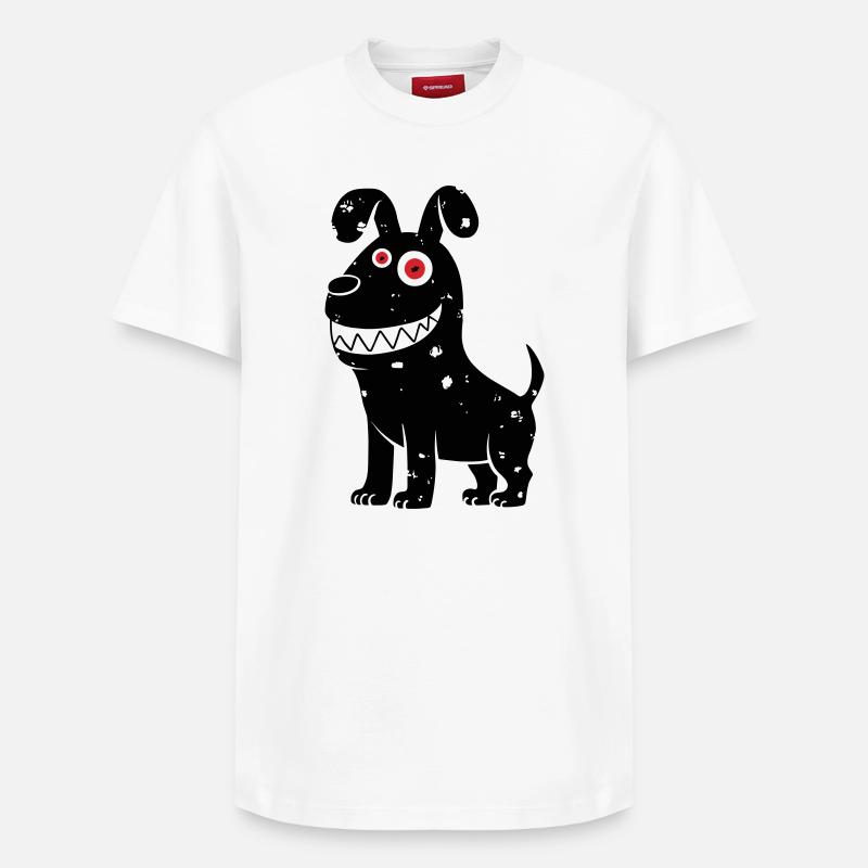 Graffiti de chien - T-shirt unisexe décontracté en coton Supima – de SPREAD - blanc