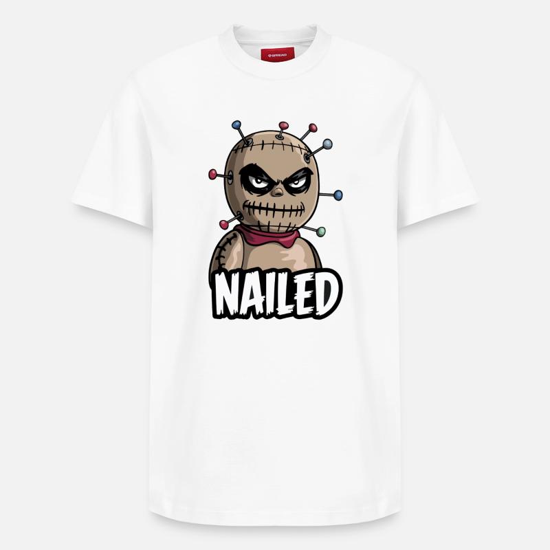 Poupée vaudou - T-shirt unisexe décontracté en coton Supima – de SPREAD - blanc