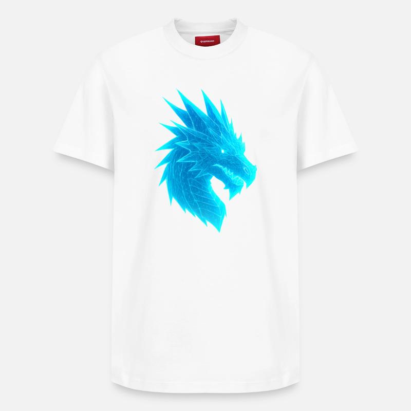 Tête de dragon électrique - T-shirt unisexe décontracté en coton Supima – de SPREAD - blanc