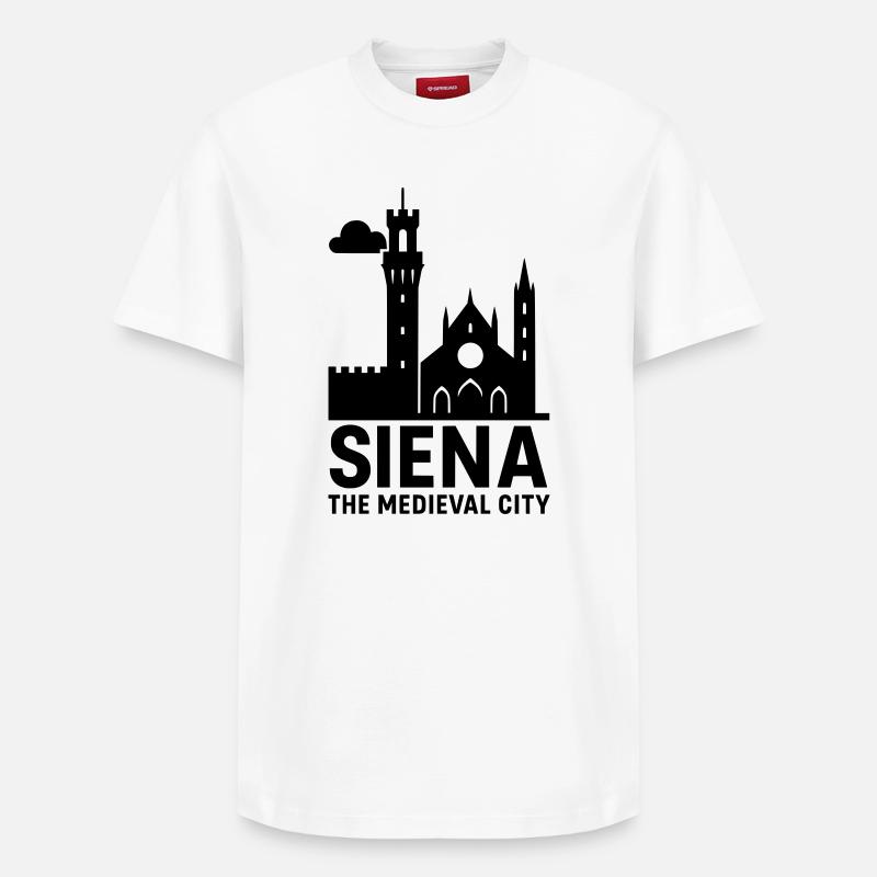 Sienne Italie - T-shirt unisexe décontracté en coton Supima – de SPREAD - blanc