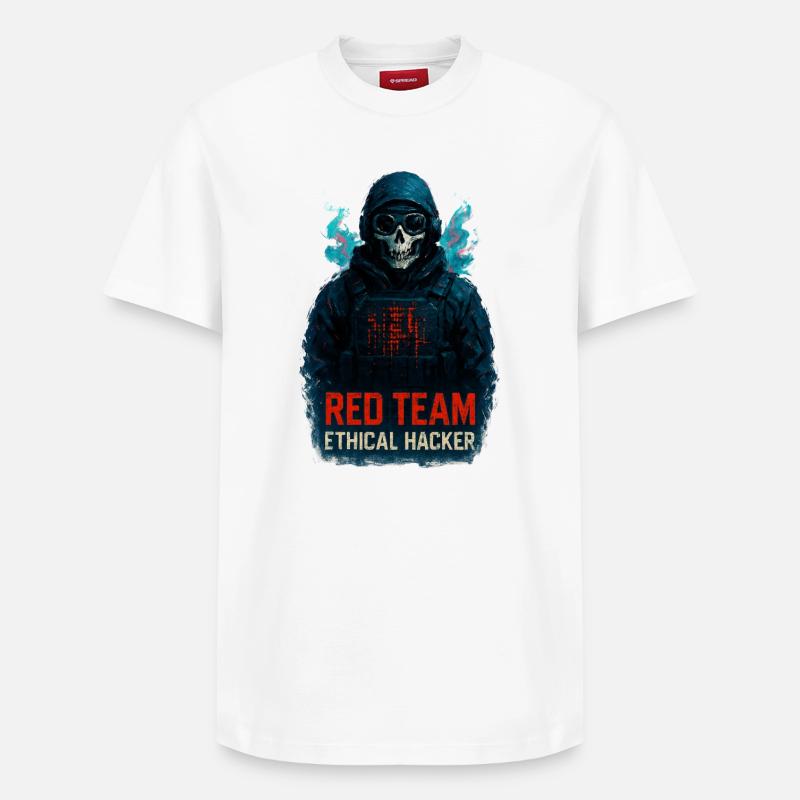 RED TEAM Ethical Hacker - T-shirt unisexe décontracté en coton Supima – de SPREAD - blanc