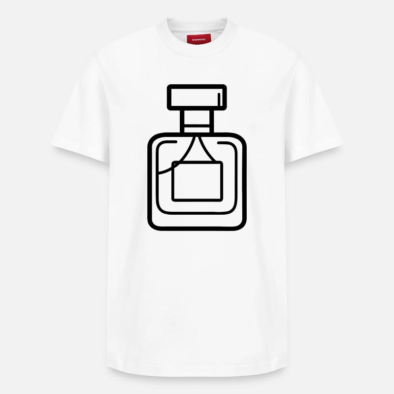 flacon de parfum - T-shirt unisexe décontracté en coton Supima – de SPREAD - blanc