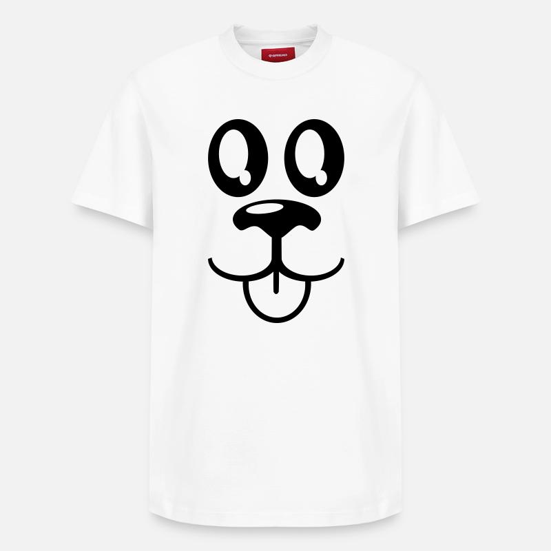 tiergesicht - Relaxed Unisex Supima Cotton T-Shirt – von SPREAD - Weiß