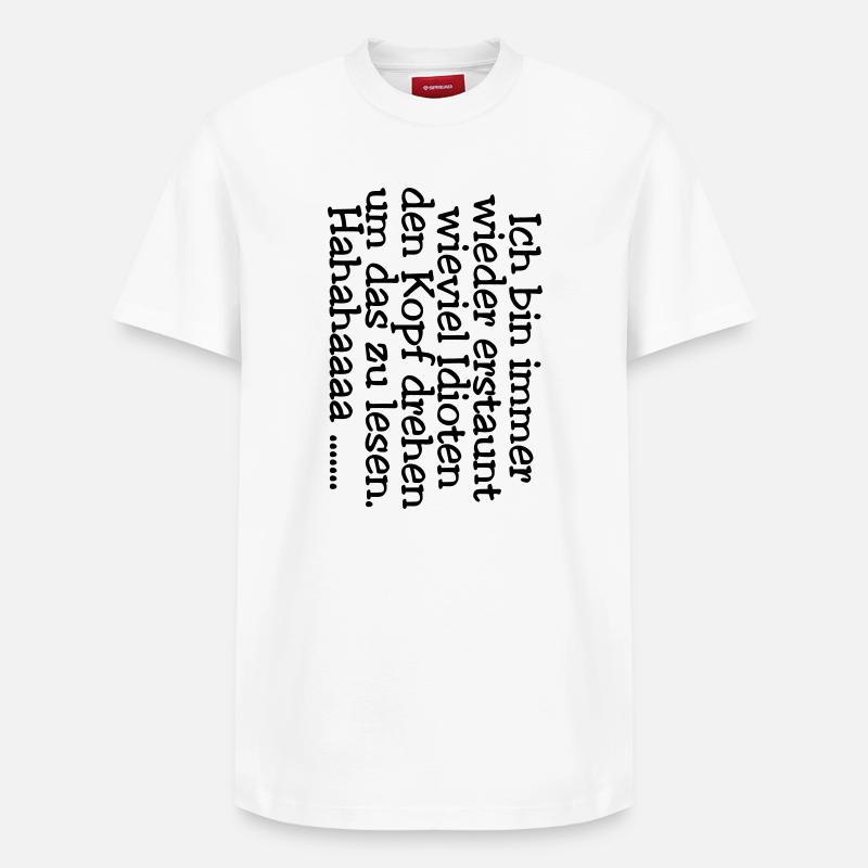 Head spin - idiots - Relaxed Unisex Supima Cotton T-Shirt – by SPREAD - white