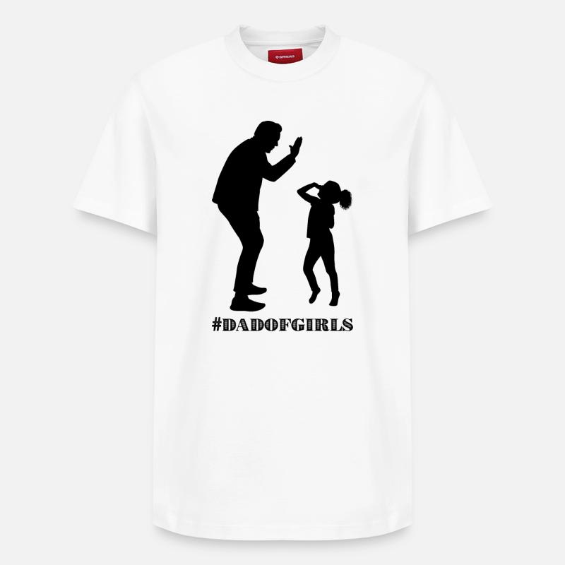 Vater von Mädchen - Relaxed Unisex Supima Cotton T-Shirt – von SPREAD - Weiß