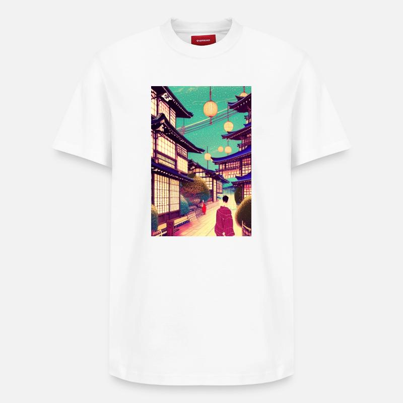 Estampe 8 - T-shirt unisexe décontracté en coton Supima – de SPREAD - blanc
