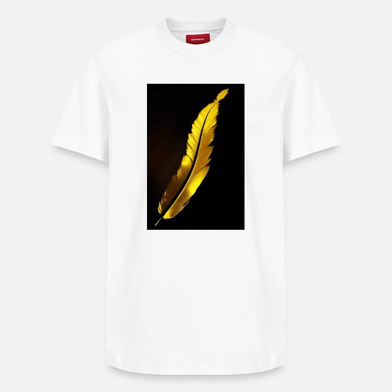 Feder - Relaxed Unisex Supima Cotton T-Shirt – von SPREAD - Weiß