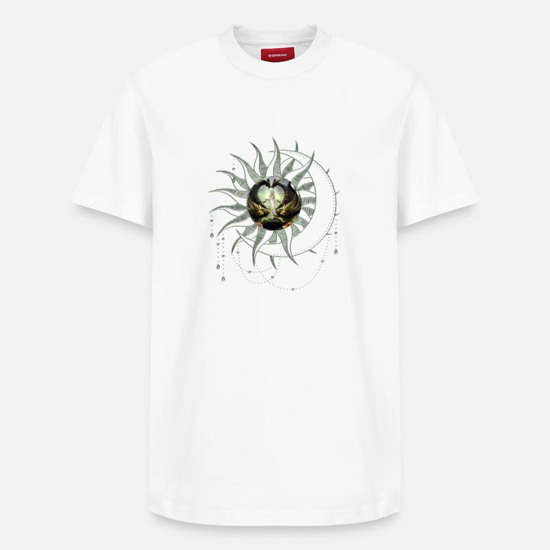 Wunderbare Fee am Drachentor - Relaxed Unisex Supima Cotton T-Shirt – von SPREAD - Weiß