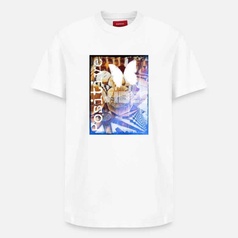 Ondes positives - T-shirt unisexe décontracté en coton Supima – de SPREAD - blanc