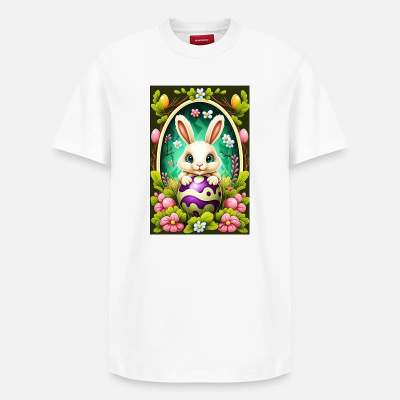 Lapin de Pâques - T-shirt unisexe décontracté en coton Supima – de SPREAD - blanc