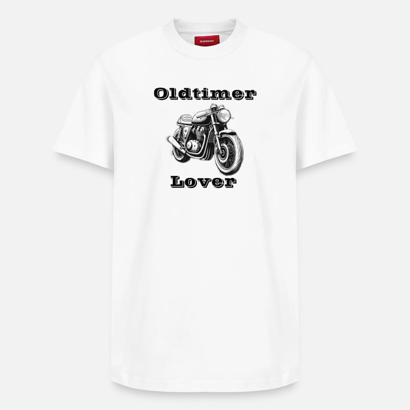Oldtimer Lover - Relaxed Unisex Supima Cotton T-Shirt – von SPREAD - Weiß