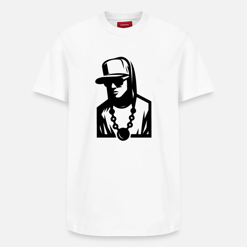 Hip Hop Dude (einfach) - Relaxed Unisex Supima Cotton T-Shirt – von SPREAD - Weiß