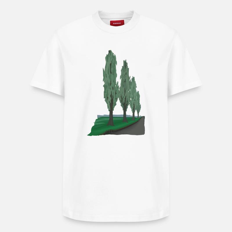 Avenue Poplar | Peuplier - T-shirt unisexe décontracté en coton Supima – de SPREAD - blanc