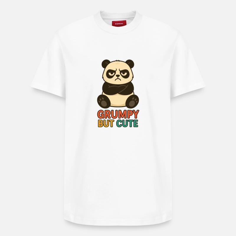 mais mignon – Chemise Panda Mood - T-shirt unisexe décontracté en coton Supima – de SPREAD - blanc