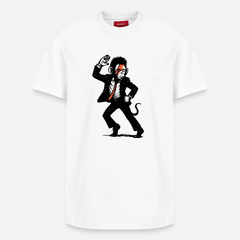 The monkey dance - Relaxed Unisex Supima Cotton T-Shirt – von SPREAD - Weiß