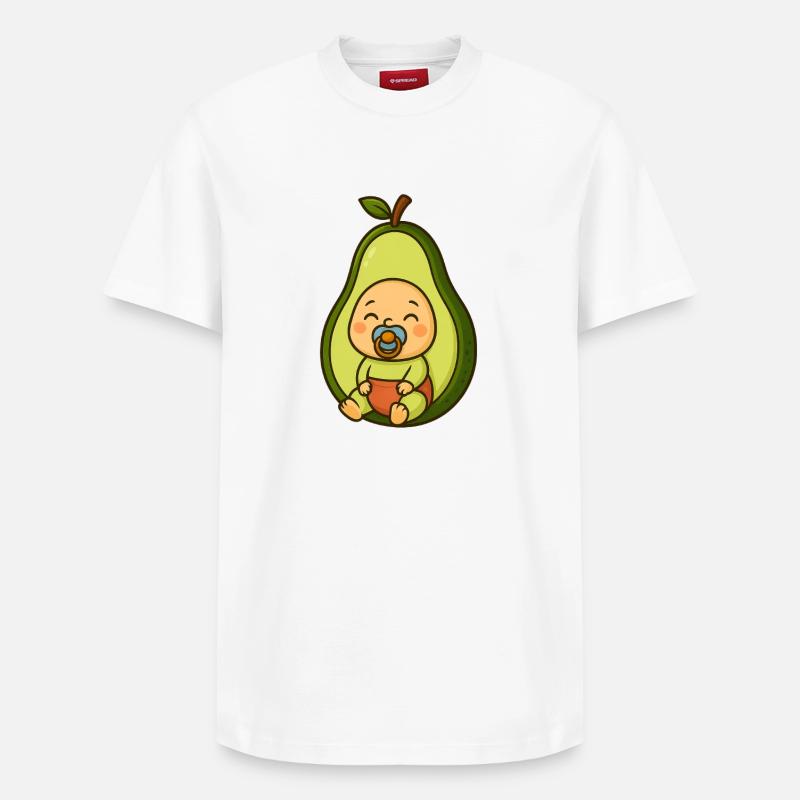 Mignon imprimé bébé avocat - T-shirt unisexe décontracté en coton Supima – de SPREAD - blanc