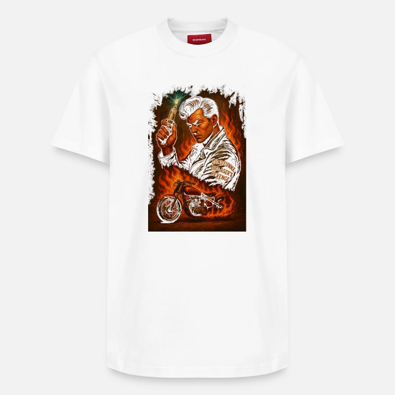 ZÜNDFUNKE – La revanche du graisseur - T-shirt unisexe décontracté en coton Supima – de SPREAD - blanc