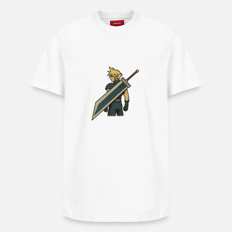 ff7 - T-shirt unisexe décontracté en coton Supima – de SPREAD - blanc